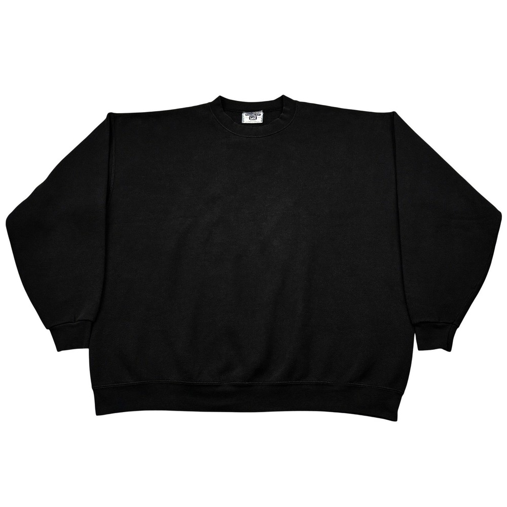 Vintage Lee Heavyweight Sweatshirt Mens XXLT Black Blank Crewneck Fleece USA